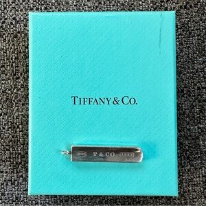 Tiffany & Co 1837 Bar Pendant Necklace Sterling Silver Vintage